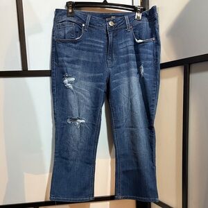 1822 Denim Women's Capris Jeans - Dark Blue